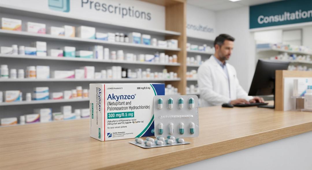 Akynzeo netupitant palonosetron 300mg/0.5mg capsules, Helsinn Eisai, combination antiemetic for CINV