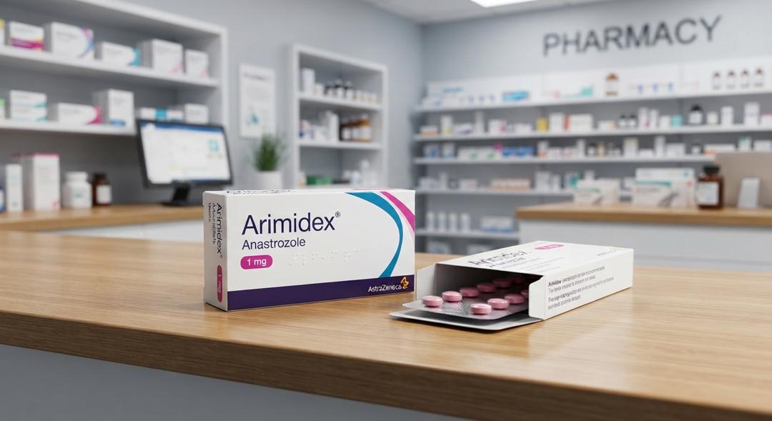 Arimidex anastrozole 1mg tablets, AstraZeneca, aromatase inhibitor for HR-positive breast cancer