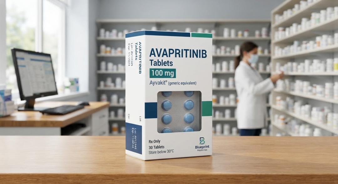 Avapritinib 100mg Ayvakit generic equivalent tablets, Blueprint Medicines, pharmacy