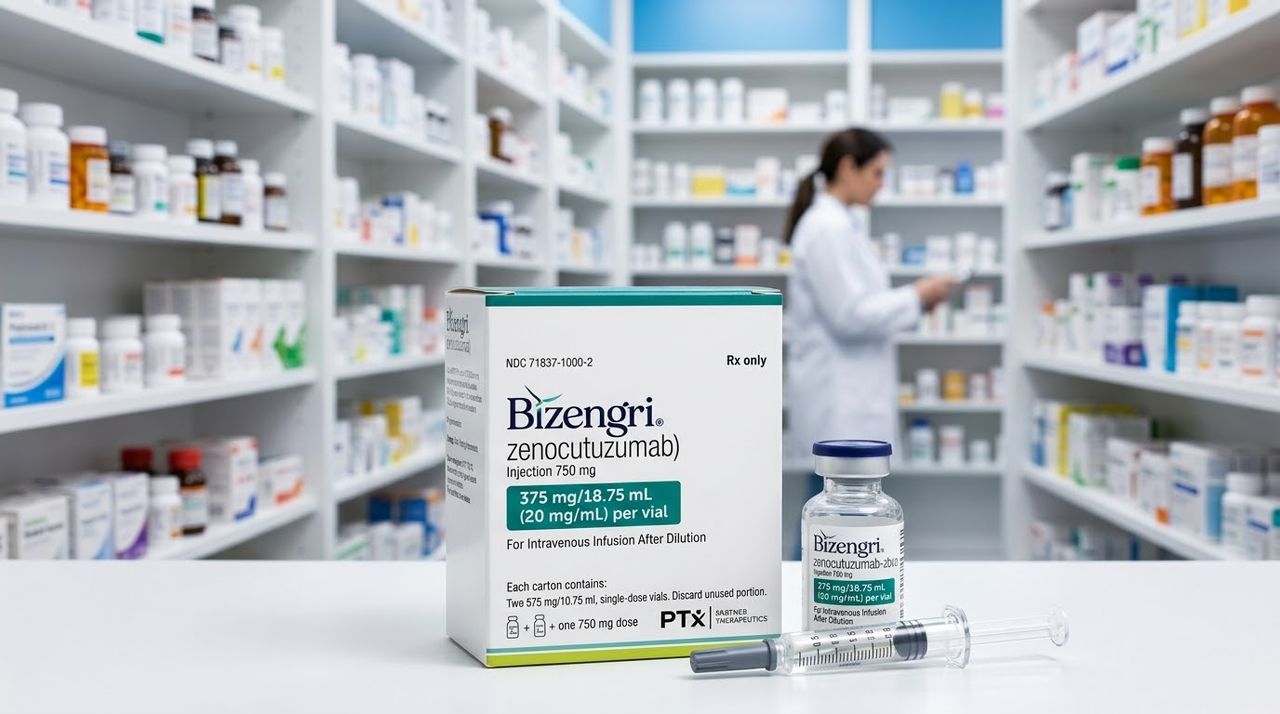 Bizengri zenocutuzumab-zbco injection 750mg vials and syringe, PTX Therapeutics specialty pharmacy