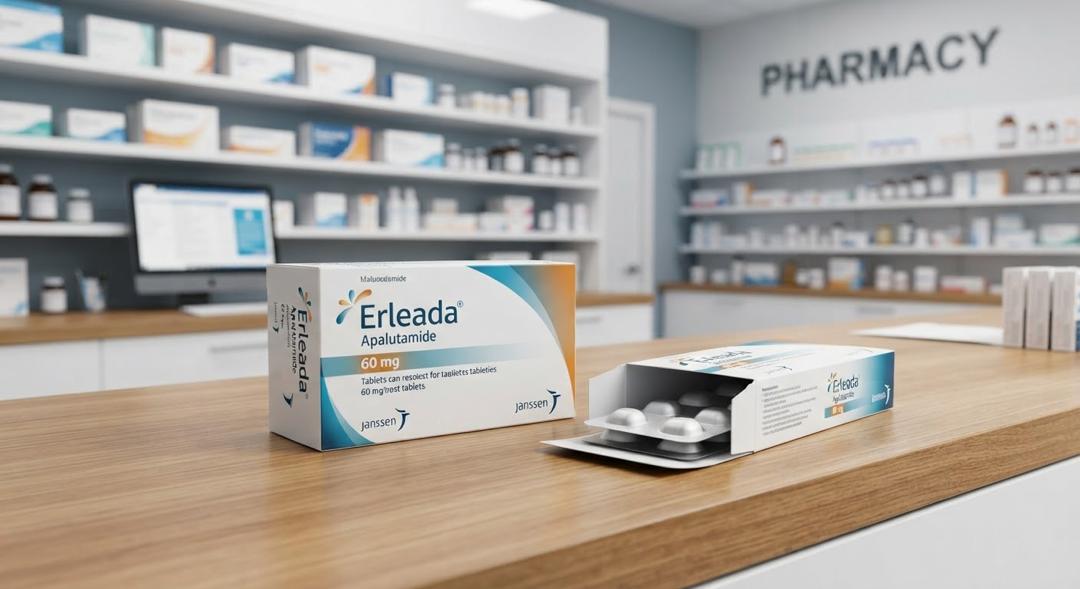 Erleada apalutamide 60mg tablets, Janssen Oncology, prostate cancer targeted therapy