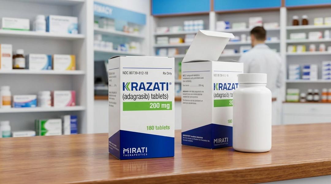 Krazati adagrasib 200mg tablets, Mirati Therapeutics, KRAS G12C inhibitor for NSCLC