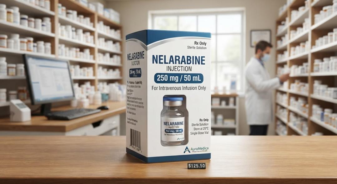 Nelarabine Injection 250mg/50mL sterile solution for intravenous infusion, AuroMedica specialty pharmacy