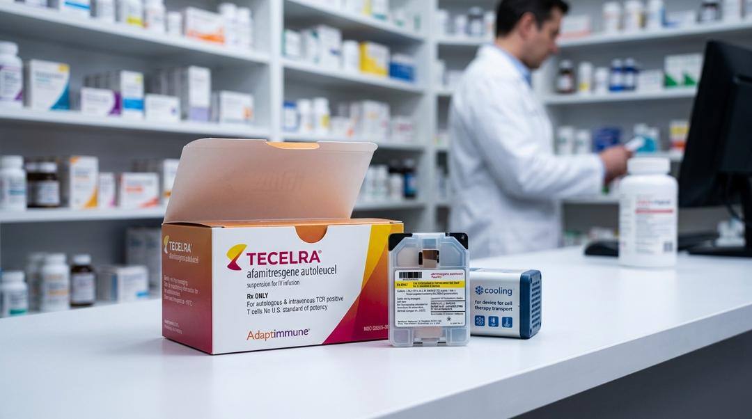 Tecelra afamitresgene autoleucel TCR-T cell therapy suspension for IV infusion, Adaptimmune, specialty pharmacy