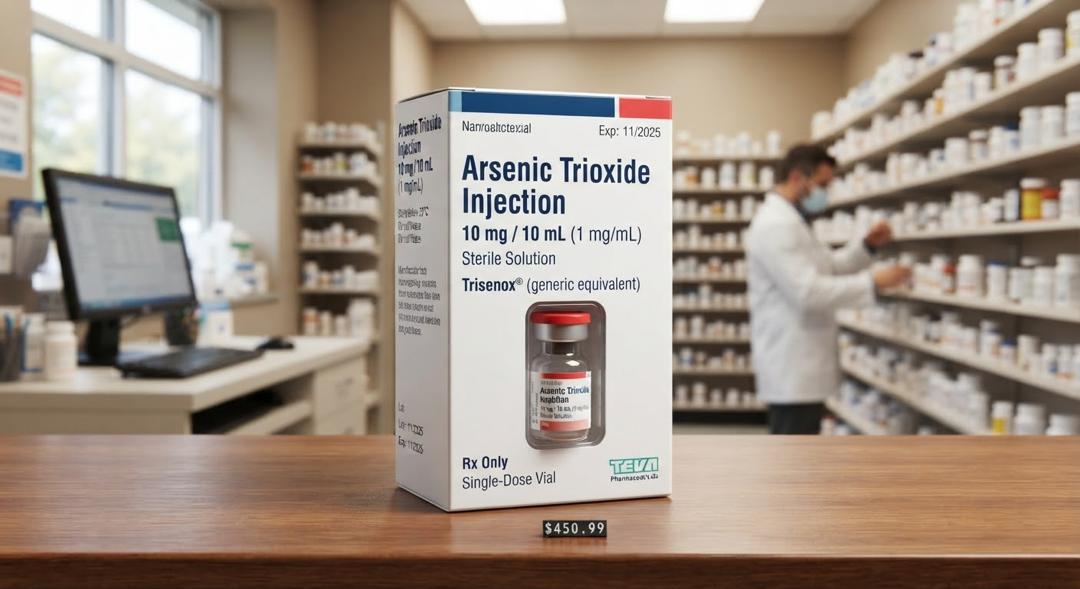 Arsenic Trioxide Injection 10mg/10mL 1mg/mL sterile solution, Trisenox generic equivalent, Teva Pharmaceuticals