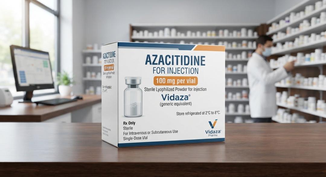 Azacitidine for Injection 100mg per vial sterile lyophilized powder, Vidaza generic equivalent, pharmacy
